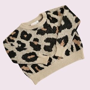 GB Girls Leopard Print Sweater Size 4